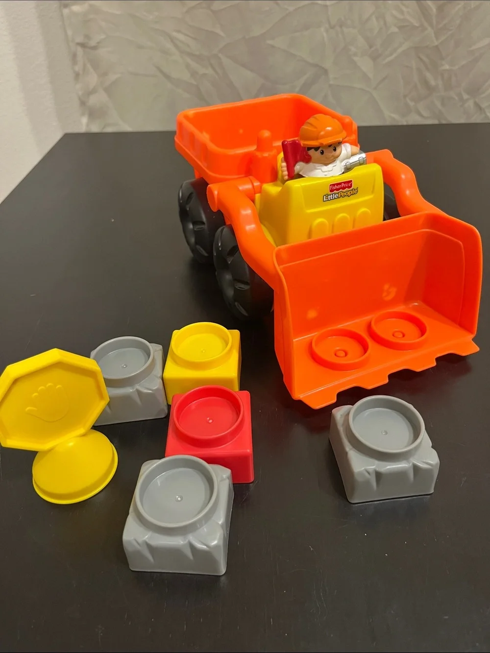 Fisher-Price Little People Builders Build 'n Drive Front Loader Construction Toy